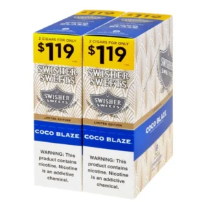 Swisher Sweets Cigarillos $1.19 Pre Priced 30 Packs of 2 Cigars Coco Blaze
