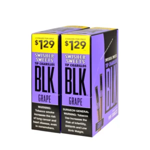 DSC_5837_a2fcc5c7-5770-4bad-8173-c5d14d130ca9 Swisher Sweets BLK Tip Cigarillos $1.29 Grape 30 pouches of 2