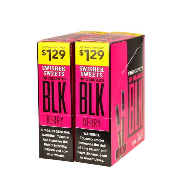 Swisher Sweets BLK Tip Cigarillos $1.29 Berry 30 pouches of 2