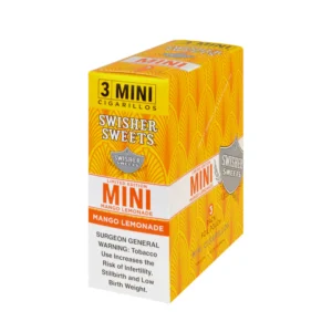 Swisher Sweets Mini Cigarillos Mango Lemonade 15 Pouches of 3