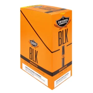Swisher Sweets BLK Tip Cigarillos 20 packs of 1, Smooth