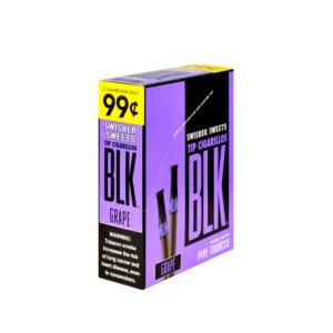 Swisher Sweets BLK Tip Cigarillos 2 for 99¢ Grape 15 pouches of 2