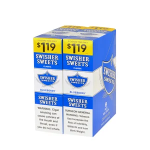 Swisher Sweets Cigarillos $1.19 Pre Priced 30 Packs of 2 Cigars Blueberry