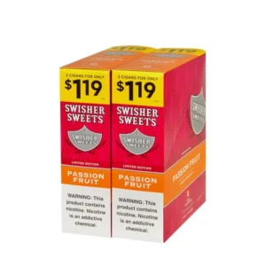 Swisher Sweets Cigarillos $1.19 Pre Priced 30 Packs of 2 Cigars Passion Fruit