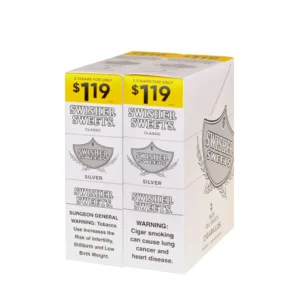 Swisher Sweets Cigarillos $1.19 Pre Priced 30 Packs of 2 Cigars Silver