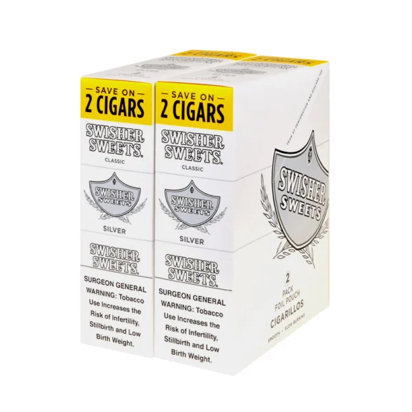 Swisher Sweets Cigarillos 30 Packs of 2 Cigars Silver
