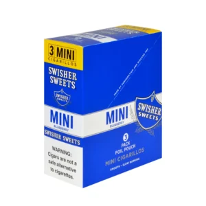 Swisher Sweets Mini Cigarillos Blueberry 15 Pouches of 3