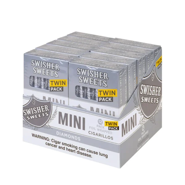 DSC_9859 Swisher Sweets Mini Cigarillos Twin 20 Packs of 6 Cigars Diamonds