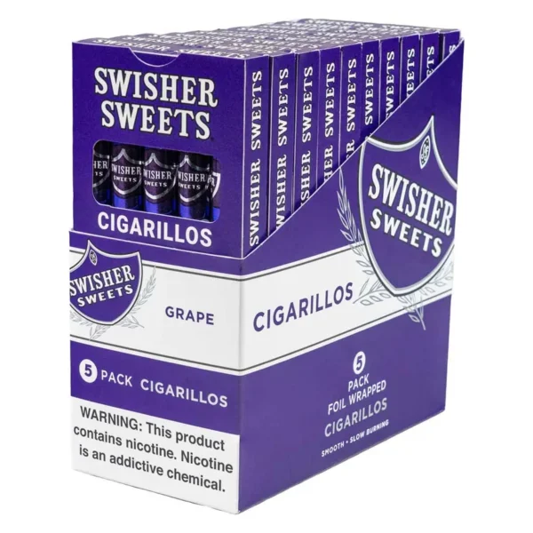 Swisher-Sweet-Grape-Full-Pack Swisher Sweets Cigarillos 20 Packs of 5 Grape