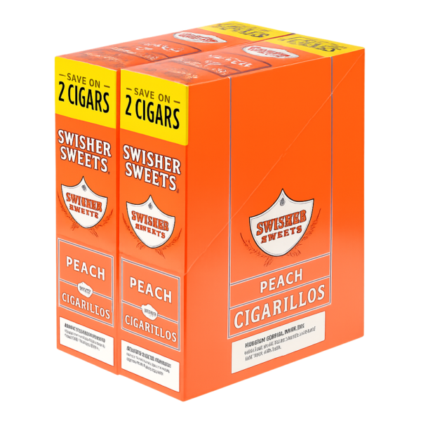 Swisher Sweets Cigarillos 30 Packs of 2 Cigars Peach