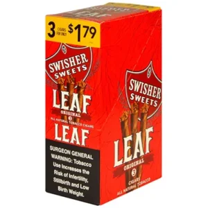 Swisher-Sweets-Leaf-Original-10-Packs-of-3 Swisher Sweets Leaf 3 for $1.79 Pack of 30 Original