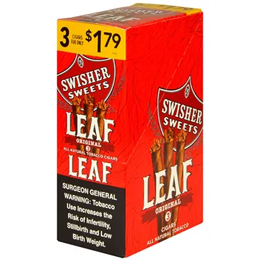Swisher-Sweets-Leaf-Original-10-Packs-of-3 Swisher Sweets Leaf 3 for $1.79 Pack of 30 Original