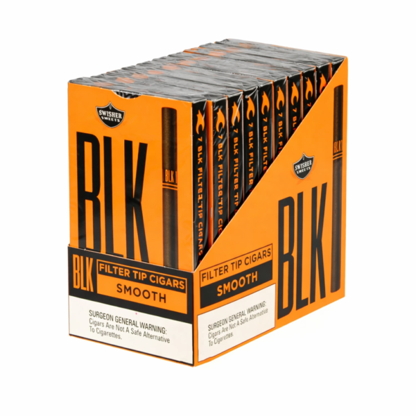 blk smooth Swisher Sweets Tip Cigars BLK 10 Packs of 7 Cigars Smooth