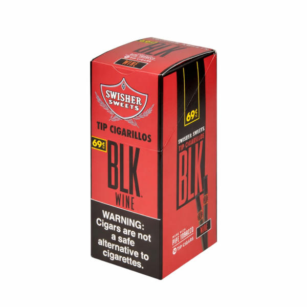 blk wine Swisher Sweets Tip Cigarillos BLK Pre Priced 69c Pack of 30 Cigars Wine