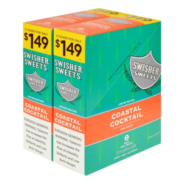 Swisher Sweets Cigarillos 1.49 Pre Priced 30 Pouches of 2 Coastal Cocktail
