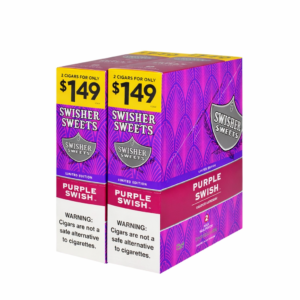 purple swish Swisher Sweets Cigarillos 1.49 Pre Priced 30 Packs of 2 Cigars Purple Swish