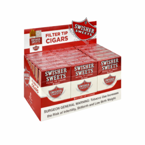 regular Swisher Sweets Filter Tip Cigars 18 Packs of 16 Regular Display