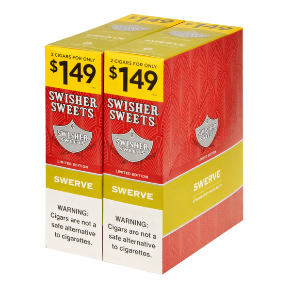 swerve Swisher Sweets Cigarillos 1.49 Pre Priced 30 Pouches of 2 Swerve