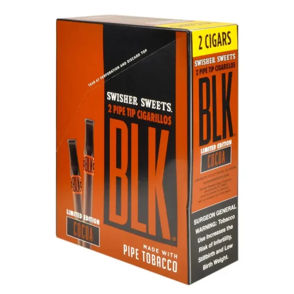 Swisher Sweets BLK Tip Cigarillos 15 pouches of 2 Cocoa