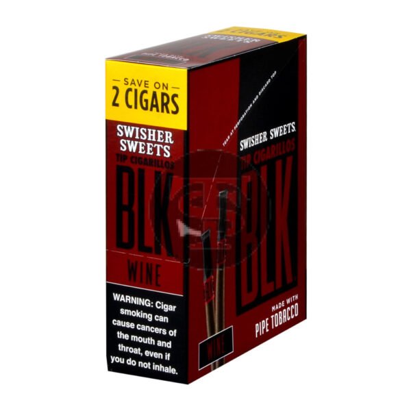 Swisher Sweets BLK Tip Cigarillos 15 pouches of 2 Wine