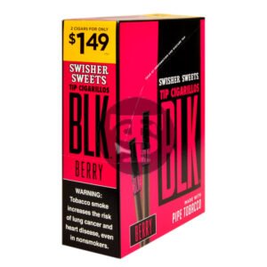 Swisher Sweets BLK Tip Cigarillos 2 for $1.49 Berry 15 pouches of 2