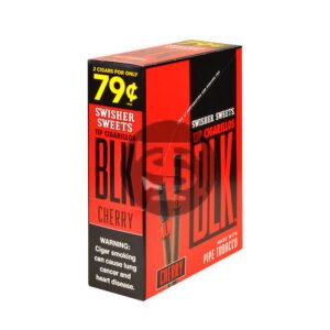 Swisher Sweets BLK Tip Cigarillos Pre Priced 2 For 79c 15 pouches of 2 Cherry