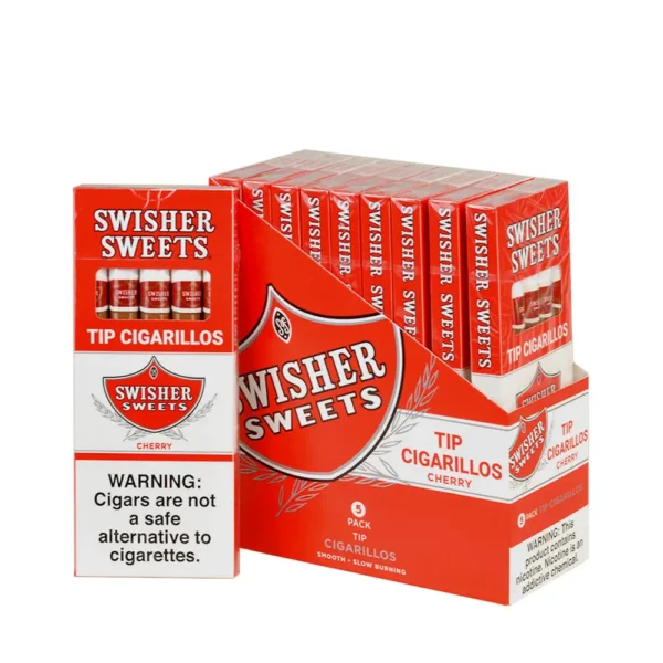 swisher-sweets-cherry-tip-cigarillos-10-packs-of-5-585 Swisher Sweets Cherry Tip Cigarillos 10 Packs of 5