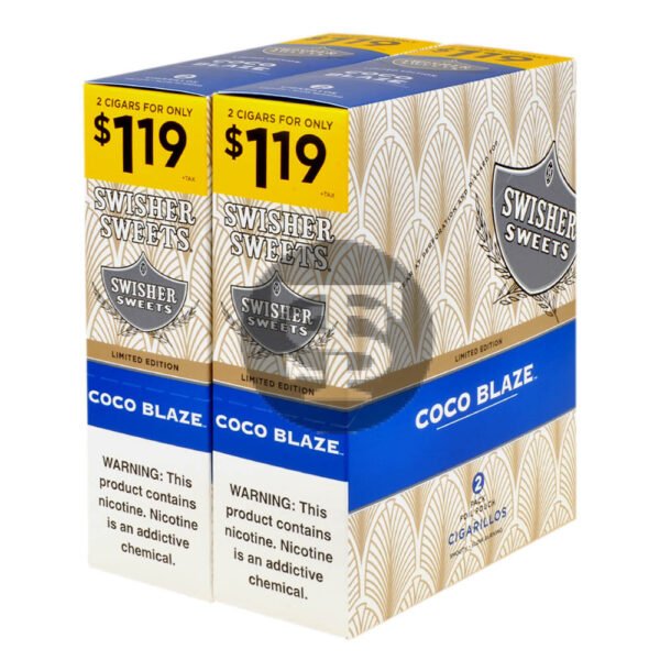 Swisher Sweets Cigarillos $1.19 Pre Priced 30 Packs of 2 Cigars Coco Blaze