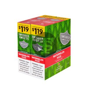 Swisher Sweets Cigarillos $1.19 Pre Priced 30 Packs of 2 Cigars Watermelon Haze