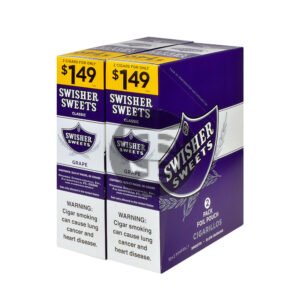 Swisher Sweets Cigarillos 1.49 Pre Priced 30 Packs of 2 Cigars Grape