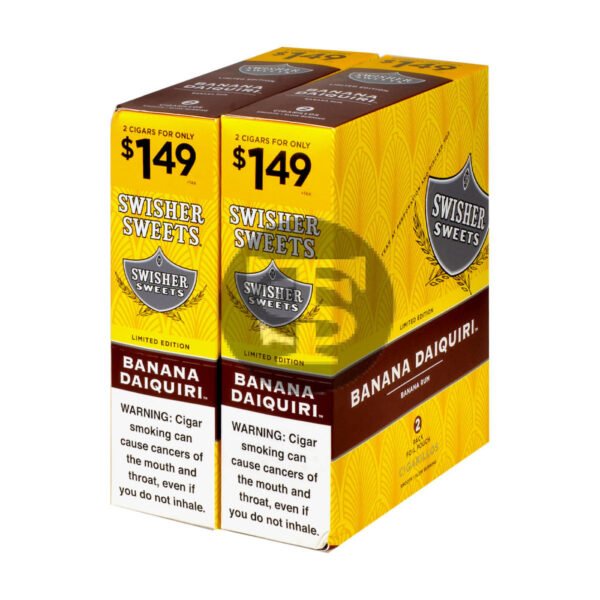 Swisher Sweets Cigarillos 1.49 Pre Priced 30 Pouches of 2 Banana Daiquiri