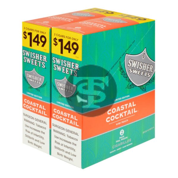 Swisher Sweets Cigarillos 1.49 Pre Priced 30 Pouches of 2 Coastal Cocktail