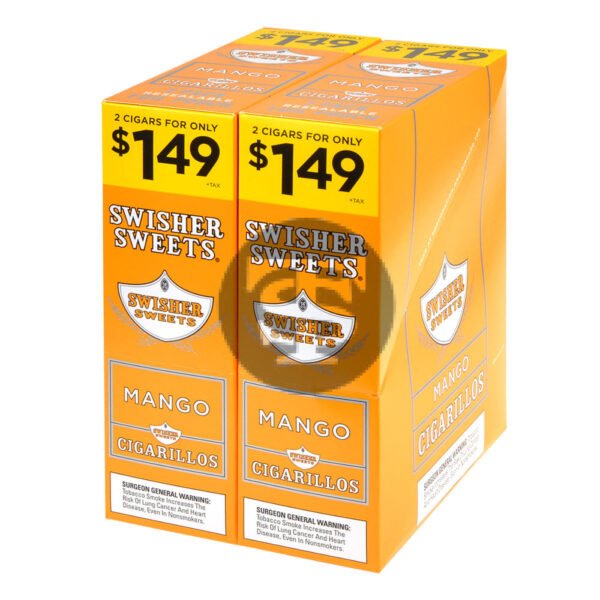 Swisher Sweets Cigarillos 1.49 Pre Priced 30 Pouches of 2 Mango