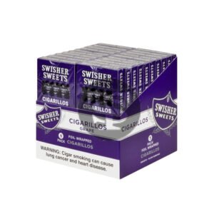 Swisher Sweets Cigarillos 20 Packs of 5 Grape