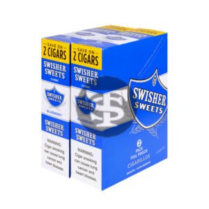 Swisher Sweets Cigarillos 30 Packs of 2 Cigars Blueberry