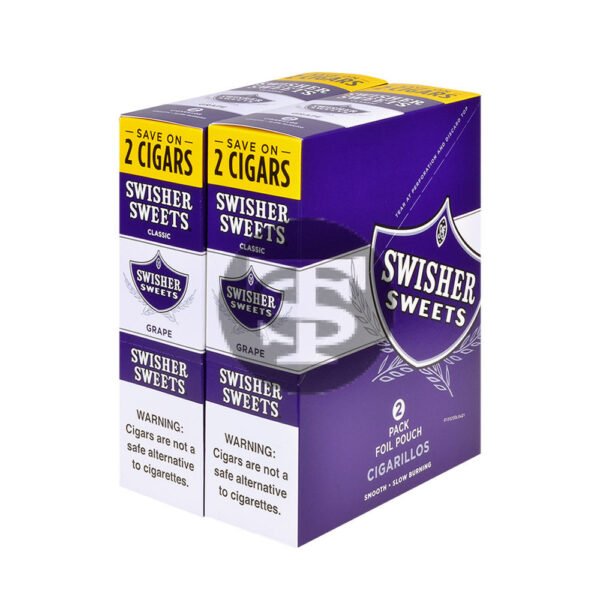 Swisher Sweets Cigarillos 30 Packs of 2 Cigars Grape