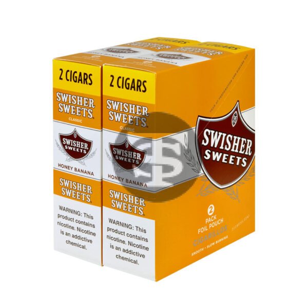 Swisher Sweets Cigarillos 30 Packs of 2 Cigars Honey Banana