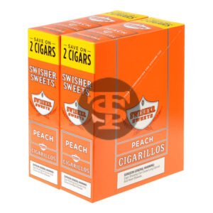 Swisher Sweets Cigarillos 30 Packs of 2 Cigars Peach