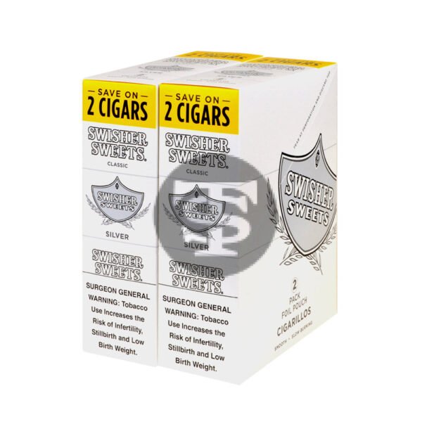 Swisher Sweets Cigarillos 30 Packs of 2 Cigars Silver