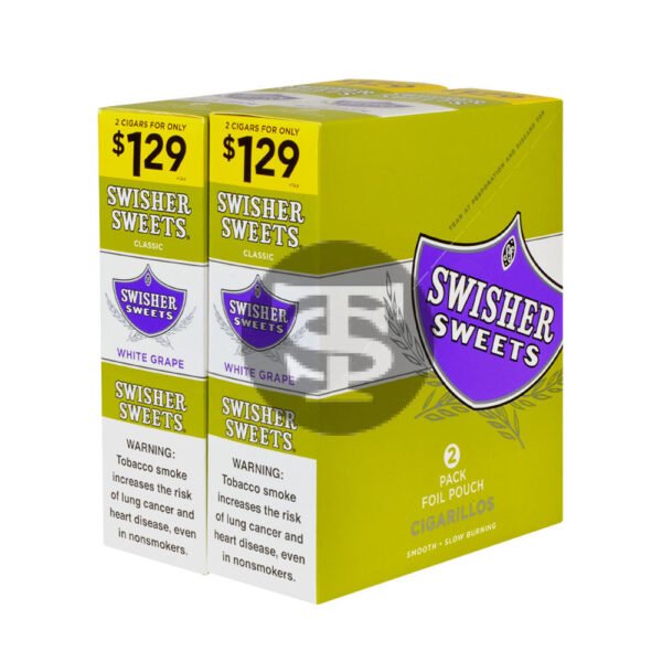 Swisher Sweets Cigarillos 30 Packs of 2 Cigars White Grape, $1.29