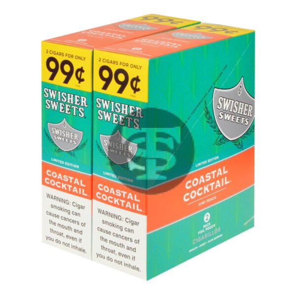 Swisher Sweets Cigarillos 99 Cent Pre Priced 30 Packs of 2 Cigars Coastal Cocktail