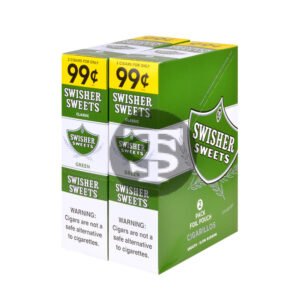 Swisher Sweets Cigarillos 99 Cent Pre Priced 30 Packs of 2 Cigars Green Sweets