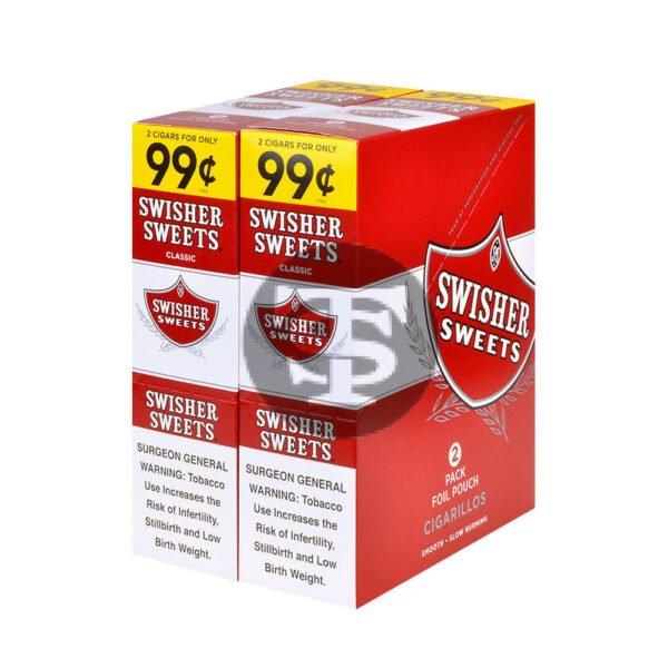 Swisher Sweets Cigarillos 99 Cent Pre Priced 30 Packs of 2 Cigars Regular