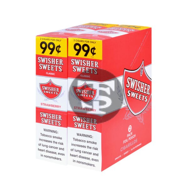 Swisher Sweets Cigarillos 99 Cent Pre Priced 30 Packs of 2 Cigars Strawberry