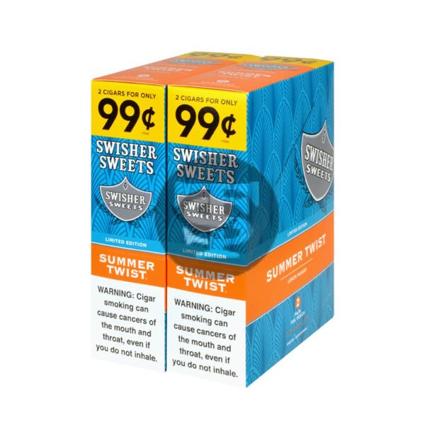 Swisher Sweets Cigarillos 99 Cent Pre Priced 30 Packs of 2 Cigars Summer Twist