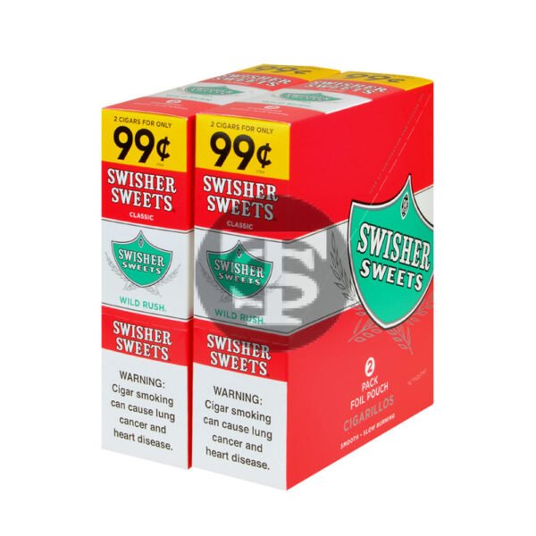 Swisher Sweets Cigarillos 99 Cent Pre Priced 30 Packs of 2 Cigars Wild Rush