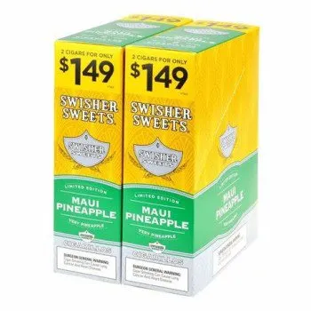 Swisher Sweets Cigarillos 1.49 Pre Priced 30 Pouches of 2 Maui Pineapple