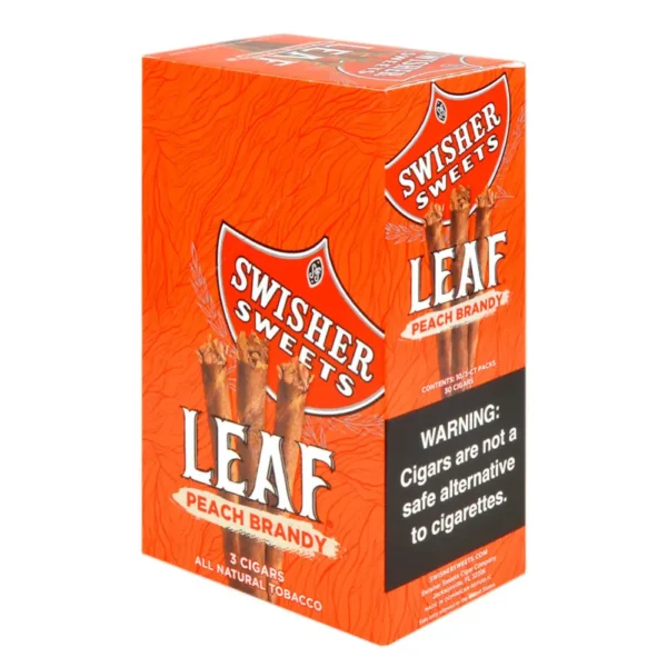 swisher-sweets-leaf-peach-brandy-cigars-10-packs-of-3-855 Swisher Sweets Leaf 10/3-ct Pack of 30 Peach Brandy