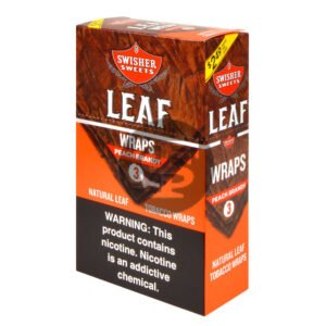 Swisher Sweets Leaf Wraps $2.49 Peach Brandy, 10 packs of 3