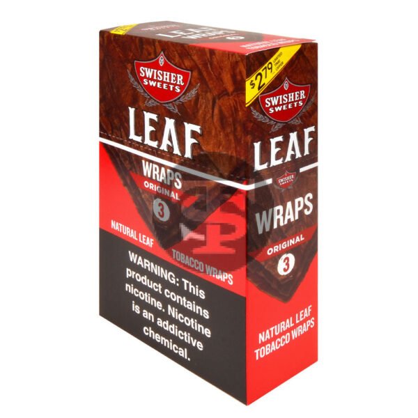 Swisher Sweets Leaf Wraps $2.79 Original, 10 packs of 3